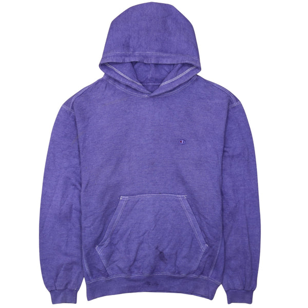 Champion Purple Hoodie Men's Medium Embroidered Logo Front Pocket Pullover Sweatshirt