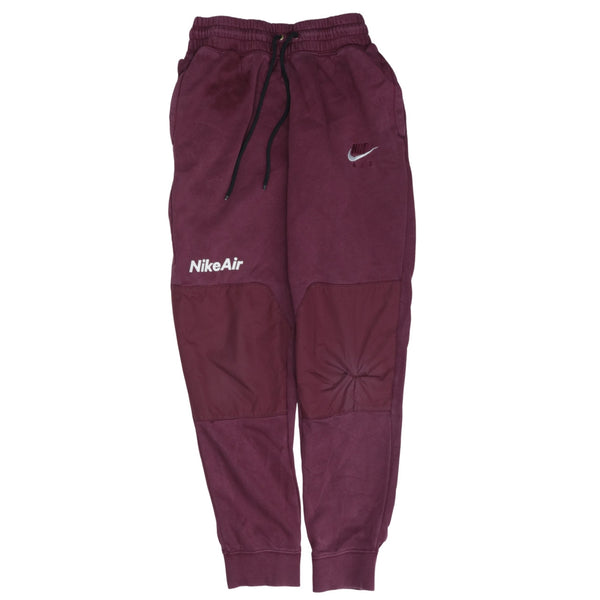 Nike 90's Vintage Burgundy Red Swoosh Joggers Sweatpants Men's Small