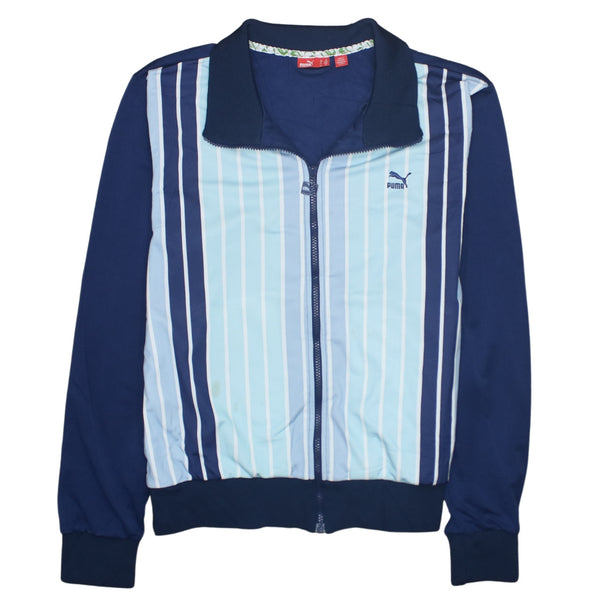 Puma 90's Lightweight Full Zip Up Sweatshirt Medium Navy Blue