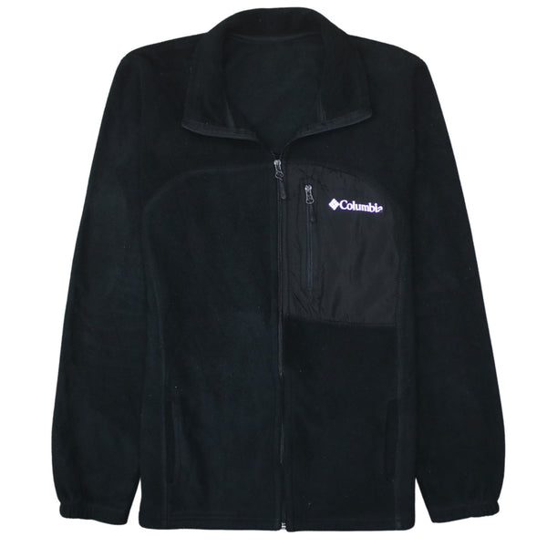 Columbia 90's Hiking Warm Full Zip Up Fleece Jumper Small  Black
