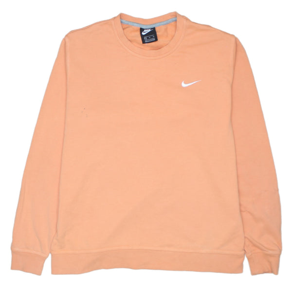 Nike 90's Swoosh Crew Neck Sweatshirt XLarge Orange