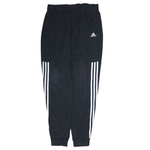 Adidas Black Joggers Women's XLarge Printed Logo Three Stripe Sides Cuffed Sweatpants