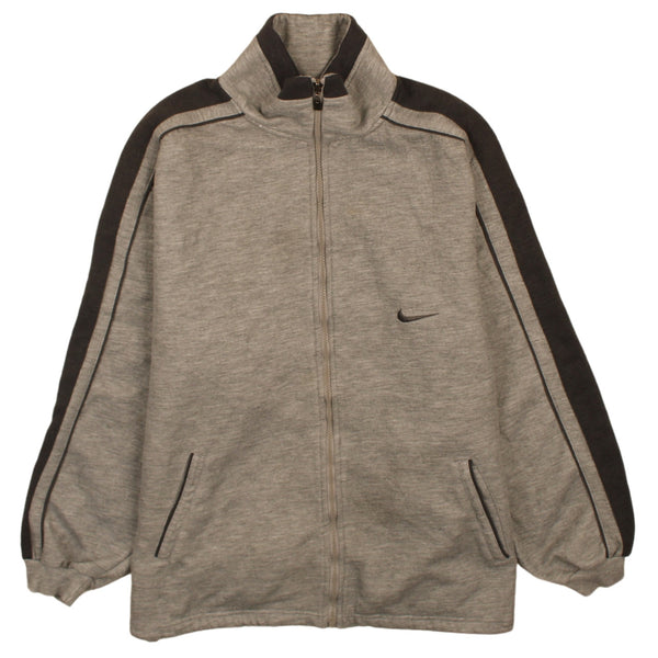 Nike 90's Swoosh Full Zip Up Sweatshirt XLarge Grey