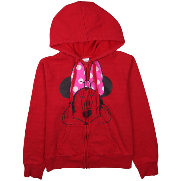 Disney 90's Minnie Mouse Full Zip Up Hoodie XLarge Red