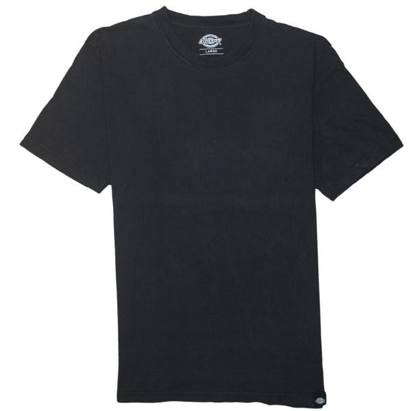 Dickies Faded Black T Shirt Women’s Large Small Logo Tag Casual Tee Top