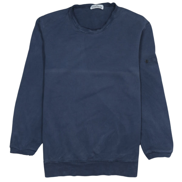 Stone Island 90's Plain Crew Neck Sweatshirt XLarge  Navy Blue