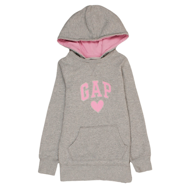 Gap Kids 90's Spellout Hoodie Medium Grey