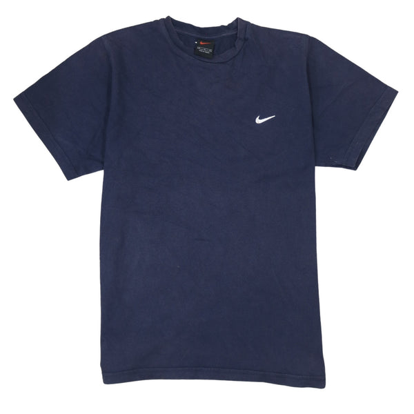 Nike 90's Swoosh Short Sleeves T Shirt Medium Navy Blue