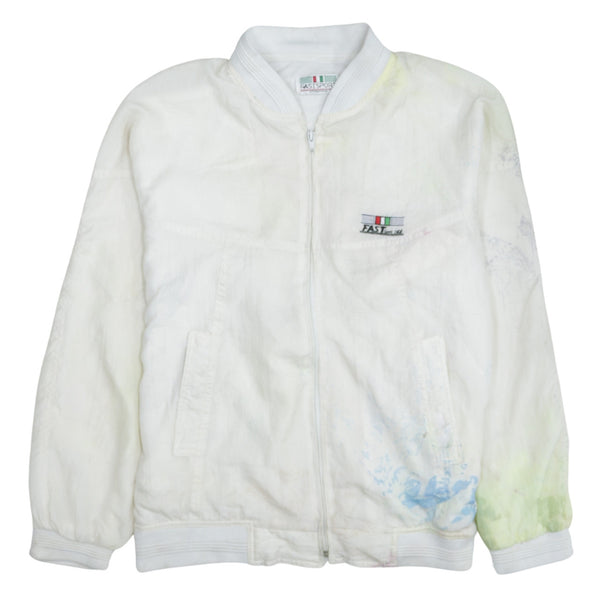 Fast Sport 90's Vintage Lightweight White Windbreaker Large