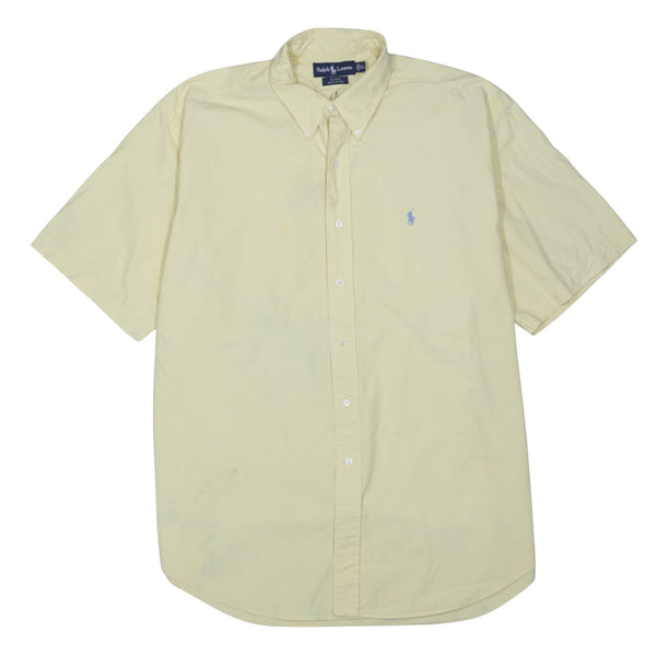 Polo Ralph Lauren Pale Yellow Shirt Men’s XLarge Embroidered Pony Logo Short Sleeve Casual Top