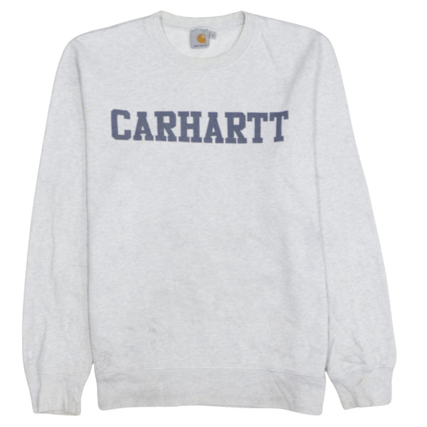 Carhartt 90's Spellout Crew Neck Sweatshirt Medium Grey