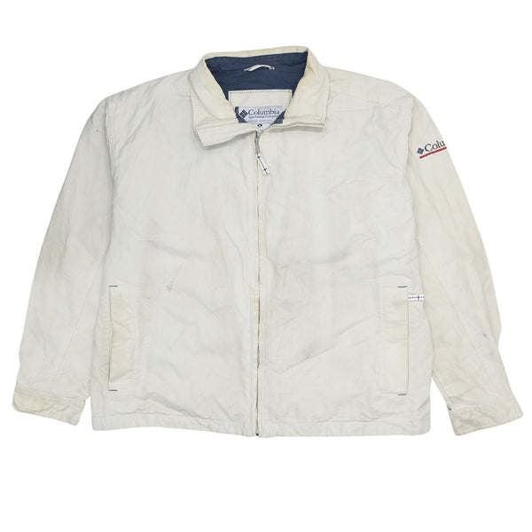 Columbia 90's Men's XLarge Windbreaker Jacket White Retro