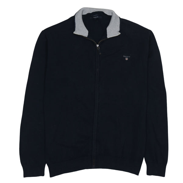 GANT 90's Lightweight Full Zip Up Sweatshirt XXLarge (2XL) Black