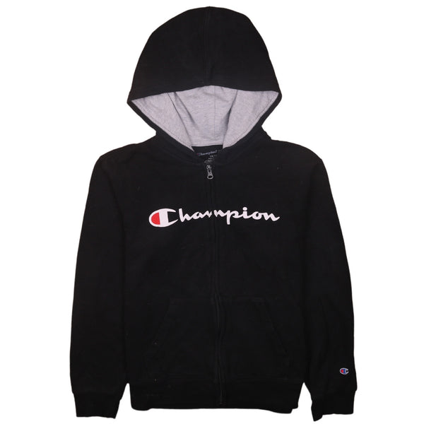 Champion 90's Spellout Pullover Hoodie Large (missing sizing label) Black