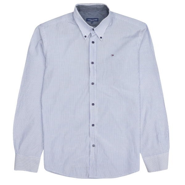 Tommy Hilfiger 90's Long Sleeve Button Up Shirt XLarge Blue