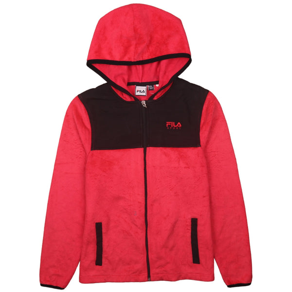 Vintage Fila 90's Pink Hiking Full Zip Fleece Jumper XSmall Men