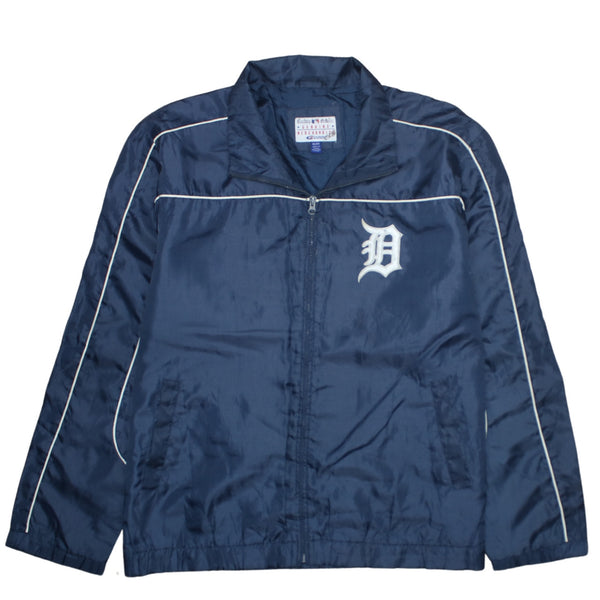 Genuine 90's Lightweight Full Zip Up Windbreaker XLarge Navy Blue