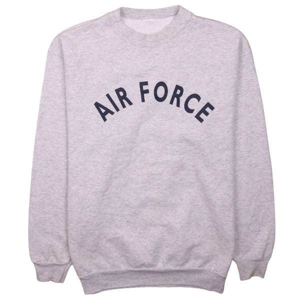 Air Force 90's Spellout Crew Neck Sweatshirt Medium (missing sizing label) Grey