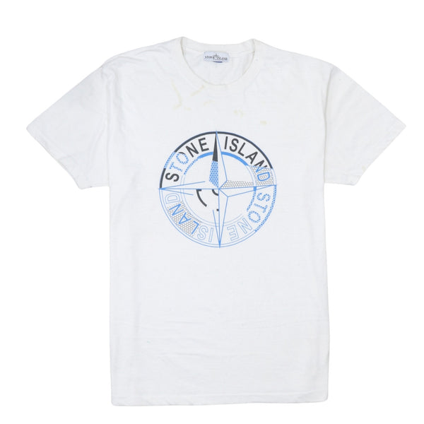 Stone Island 90's Spellout Short Sleeves T Shirt XXLarge (2XL) Beige Cream