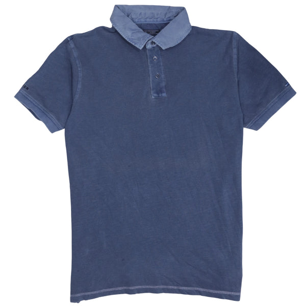 Tommy Hilfiger 90's Short Sleeves Quarter Button Polo Shirt XLarge Navy Blue