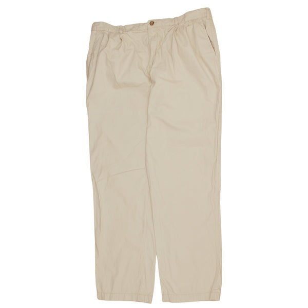 Tommy Hilfiger 90's Straight Leg Baggy Trousers / Pants 40 Beige Cream