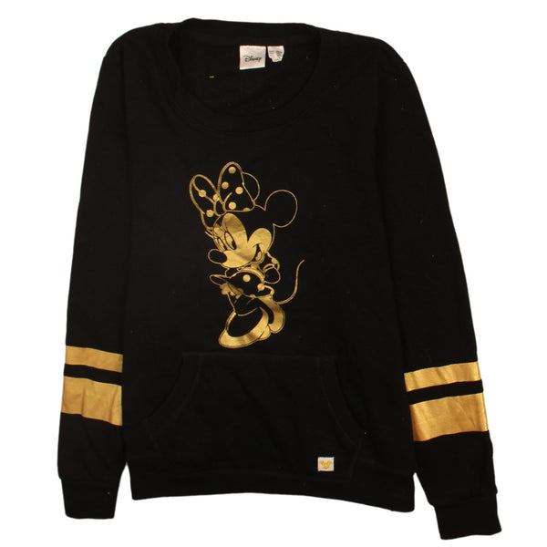 Disney 90's Minnie Mouse Crew Neck Sweatshirt Small Black