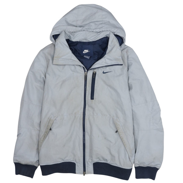 Nike 90's Swoosh Full Zip Up Windbreaker Medium Grey