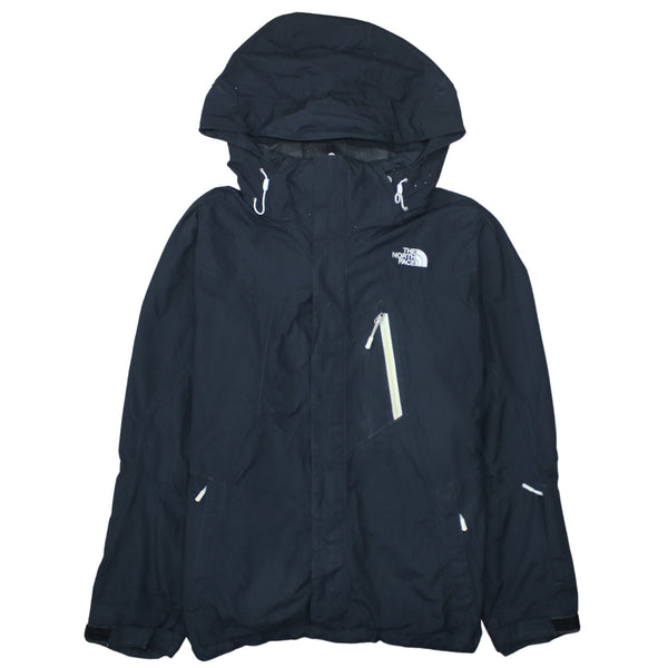 The North Face Black Hooded Jacket Men's XSmall Embroidered Logo Zip Pockets Windbreaker