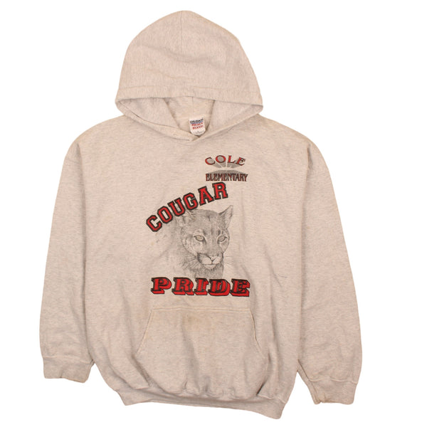 Gildan 90's Cougar Pride Pullover Hoodie XLarge Grey