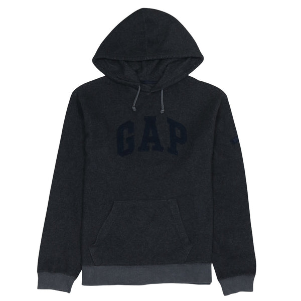 Gap 90's Drawstring Pockets Pullover Hoodie Small Grey