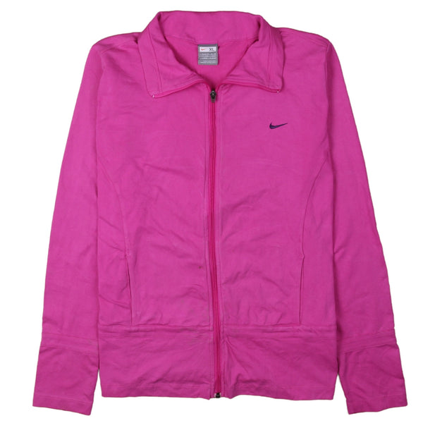 Nike 90's Swoosh Full Zip Up Sweatshirt XLarge Pink