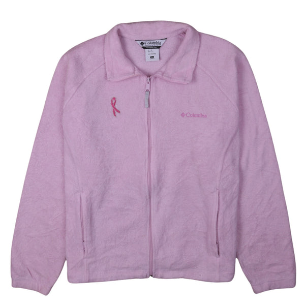 Columbia 90's Full Zip Up Fleece Jumper XLarge Pink