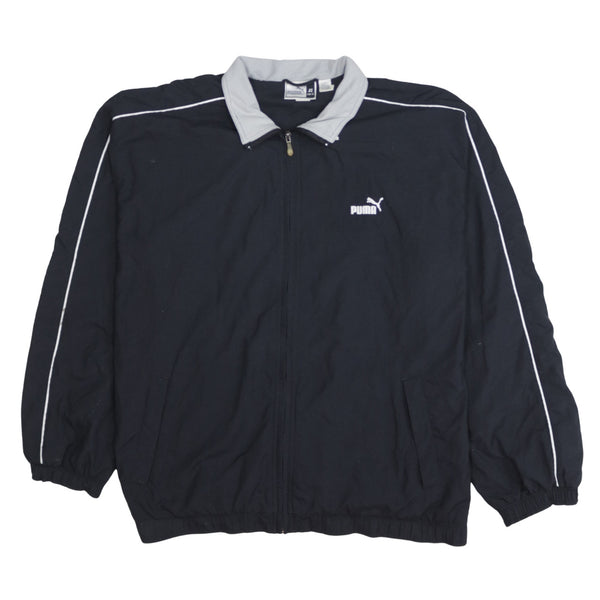 Puma 90's Lightweight Full Zip Up Windbreaker XLarge Black
