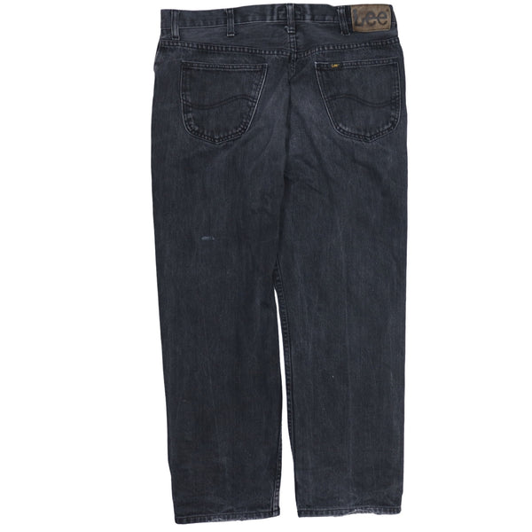 Lee 90's Lightwash Straight Leg Baggy Jeans / Pants 38 Black