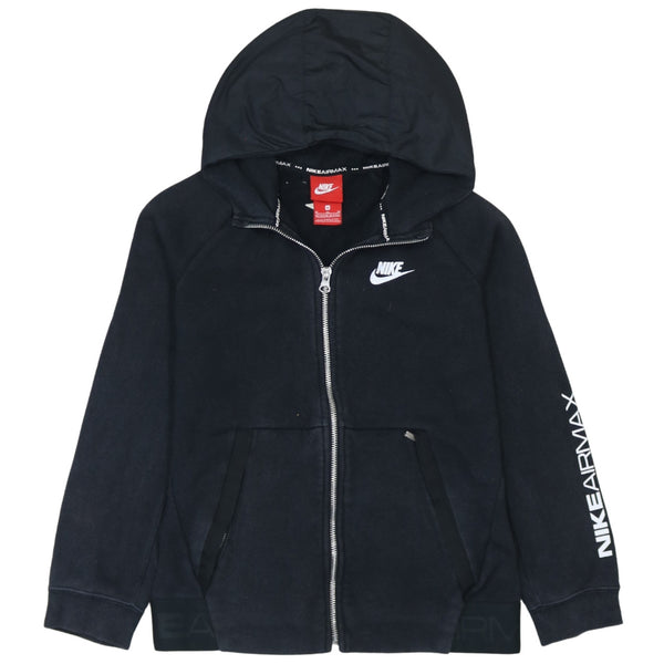 Nike 90's Swoosh Full Zip Up Hoodie Medium Black