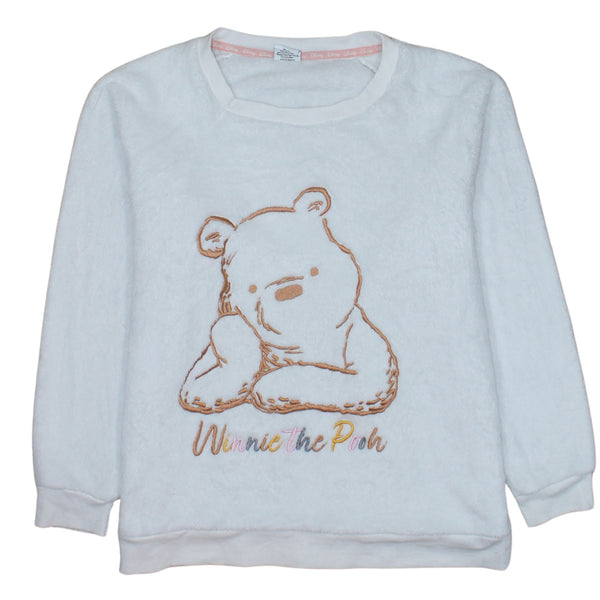 Disney 90's Winnie The Pooh Crew Neck Sweatshirt Large  White