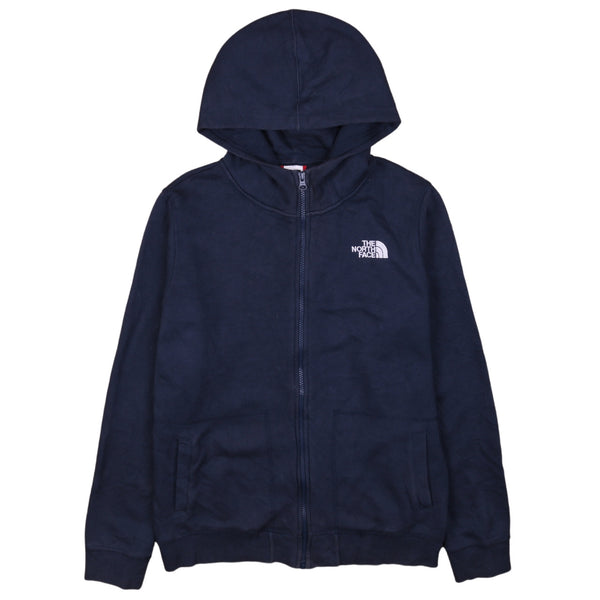 The North Face 90's Full Zip Up Hoodie XLarge Navy Blue