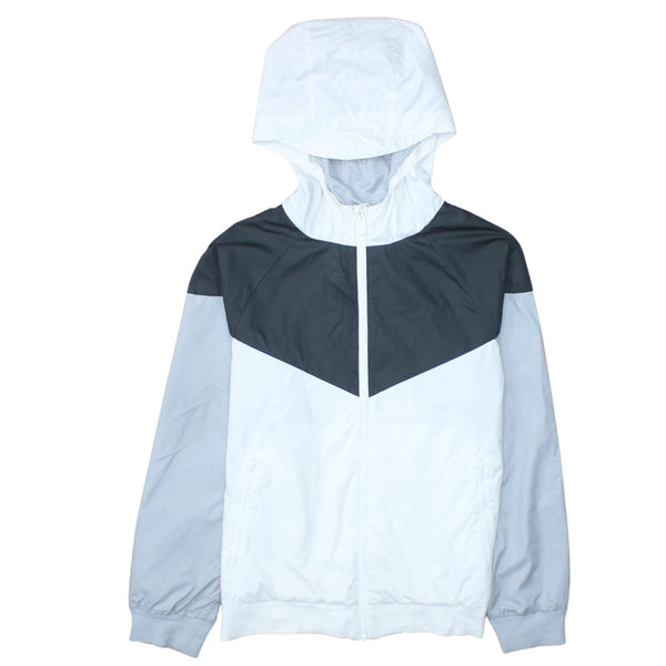 Nike 90's Plain Full Zip Up Windbreaker Large Black