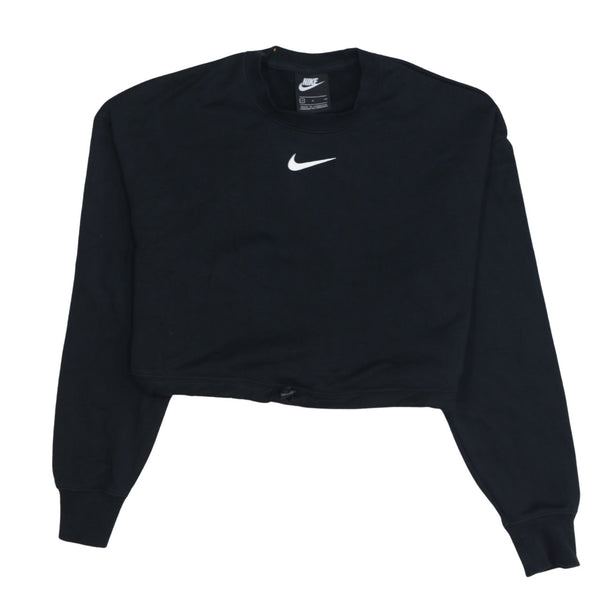 Nike 90's Center Middle Swoosh Crew Neck Sweatshirt Small Black