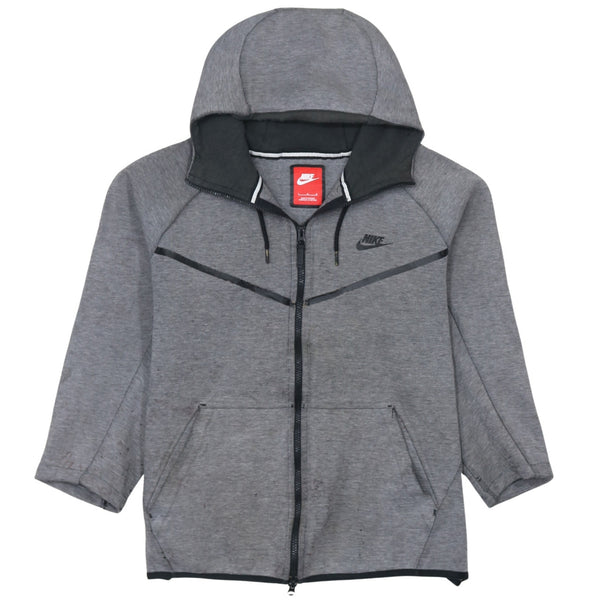 Nike 90's Swoosh Full Zip Up Hoodie Large Grey