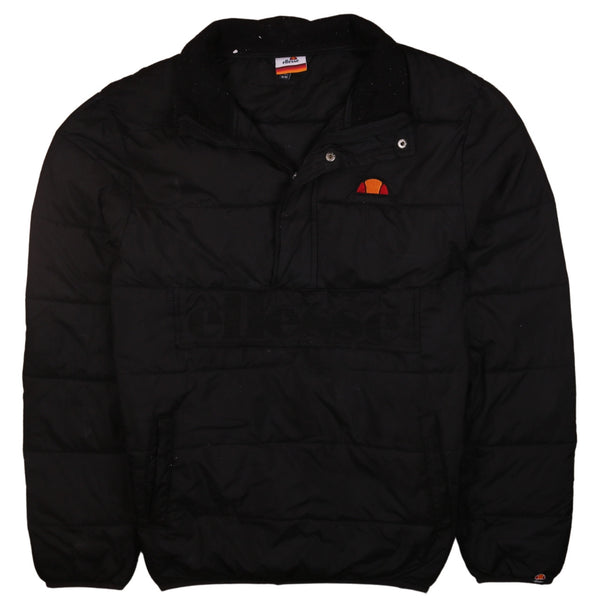 Ellesse 90's Lightweight Full Zip Up Puffer Jacket Medium Black