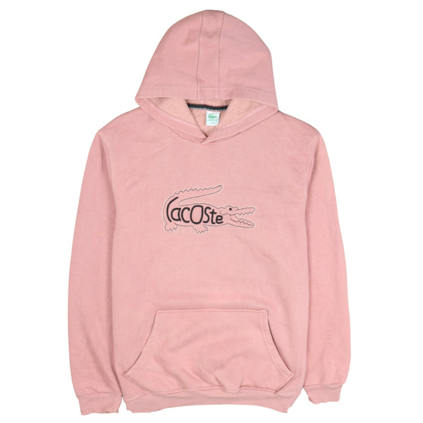 Lacoste 90's Spellout Pullover Hoodie XXLarge (2XL) Pink