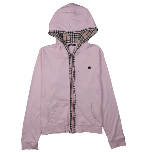 Burberry 90's Full Zip Up Hoodie XXLarge (2XL) Pink