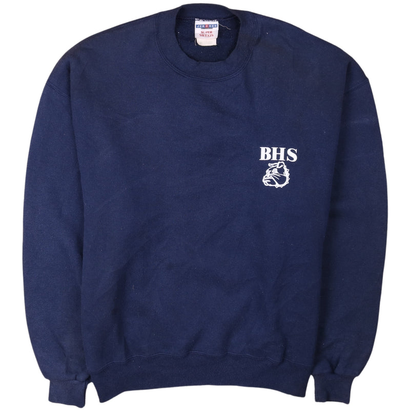 Jerzees 90's BHS Crew Neck Jumper / Sweater Large Navy Blue