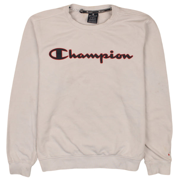 Champion 90's Spellout Crew Neck Heavyweight Windbreaker XSmall White