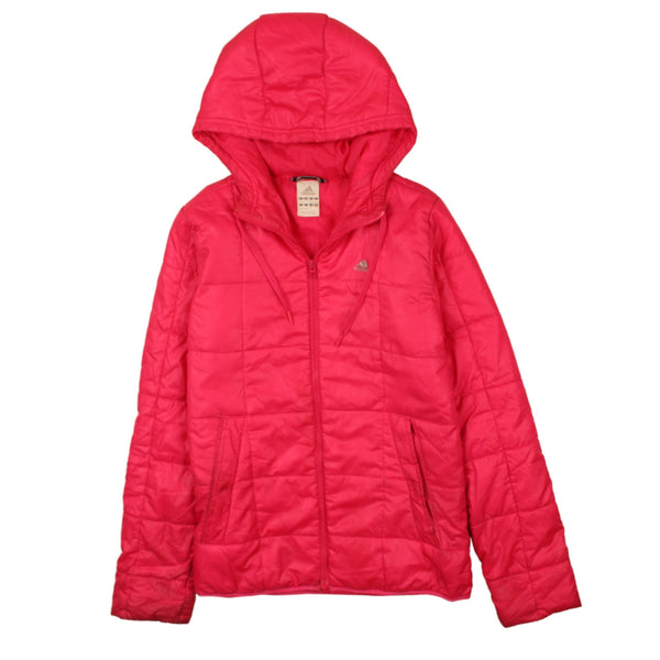 Adidas 90's Lightweight Full Zip Up Puffer Jacket Small Pink