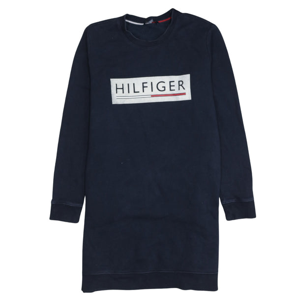 Tommy Hilfiger 90's Spellout Crew Neck Sweatshirt Medium Navy Blue