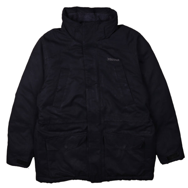 Marmot 90's Lightweight Full Zip Up Parka XLarge Black