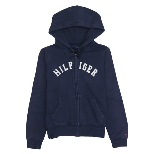Tommy Hilfiger 90's Hilfiger Full Zip Up Hoodie Large Navy Blue