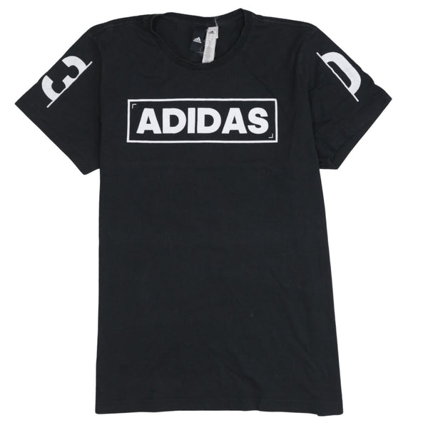 Adidas 90's Spellout Short Sleeves T Shirt Large Black